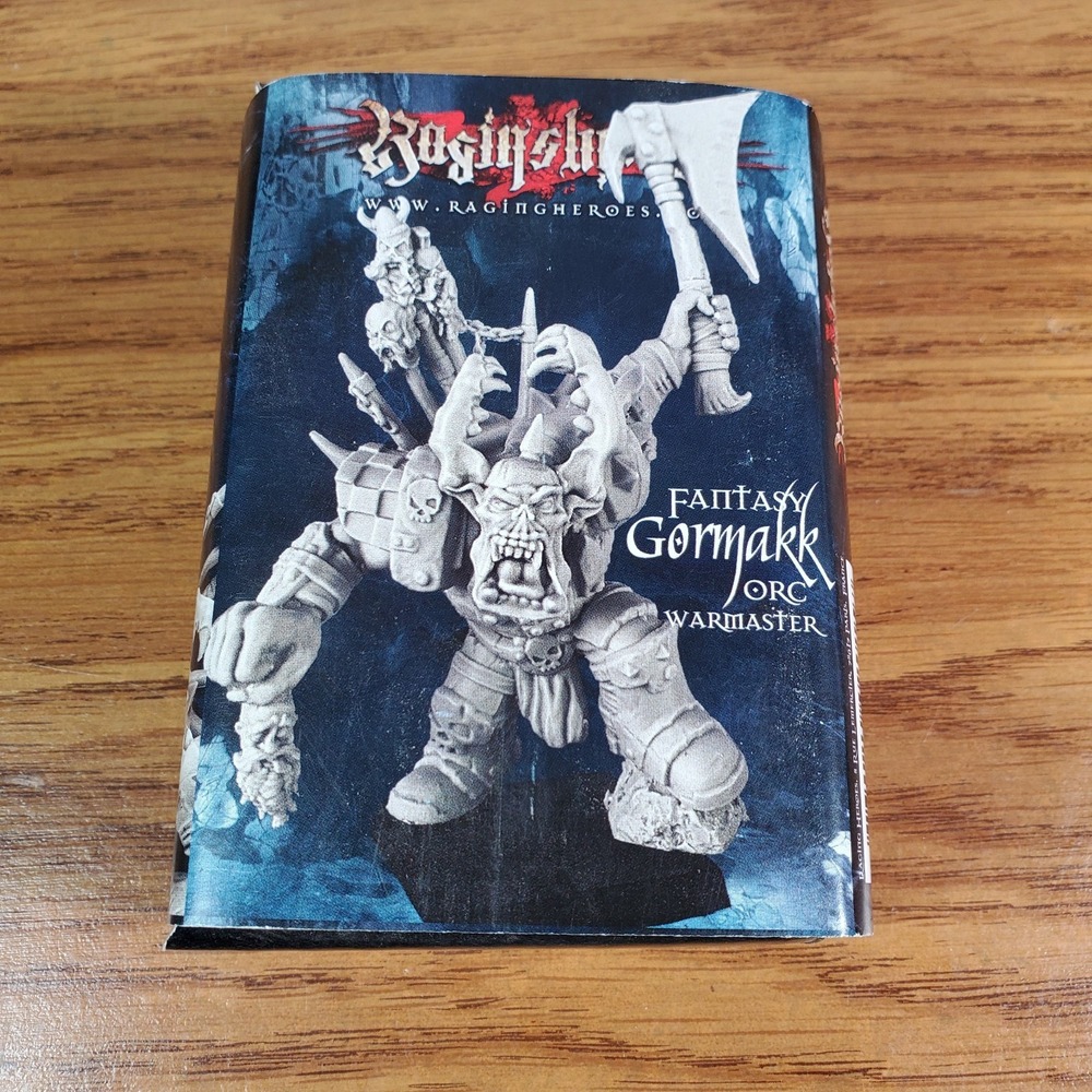 Raging Heroes Fantasy Miniatures Orc Warmaster Gormakk Resin Figure Unpainted
